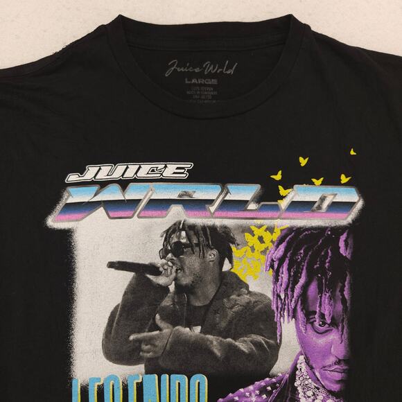 Juice Wrld Legends Never Die Rap Graphic T-Shirt Adult Mens Size Large L Black - Picture 1 of 9
